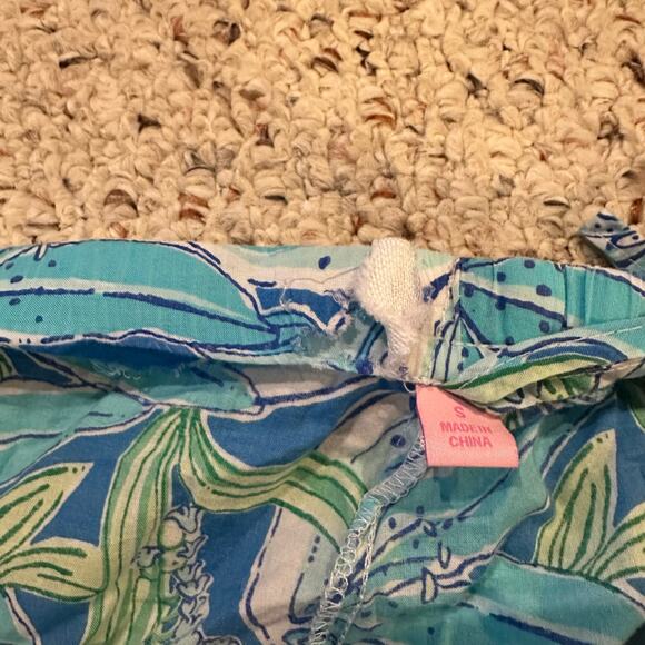 Lilly Pulitzer S Georgia May Tall Me Palazzo Pants Blue Preppy Resort Blue Sea - Picture 6 of 12
